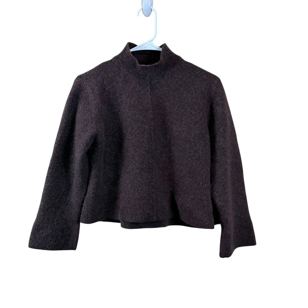 Stockholm Atelier & Other Stories Mock Neck Sweater Size XS Alpaca Wool Academia